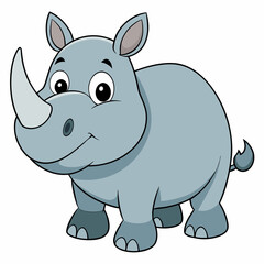 Rhinoceros art vector illustration