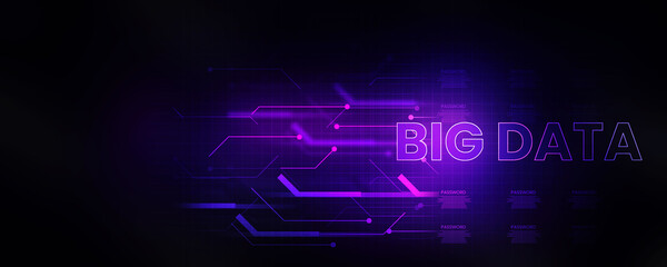 Fototapeta premium 2d illustration abstract Big data 