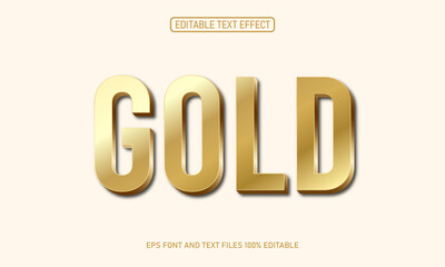 Gold editable text effect