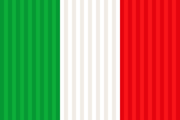 Retro futuristic striped flag of Italy.