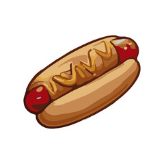 Illustration of fast food icons in solid color