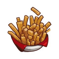 Illustration of fast food icons in solid color