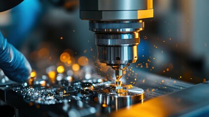 Worker setting up a CNC machine with new tools, highlighting the versatility and adaptaility of CNC technology.