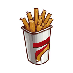 Illustration of fast food icons in solid color