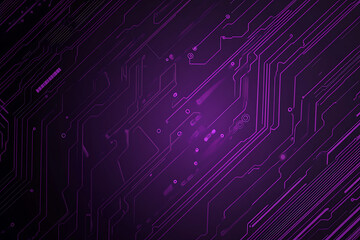 Abstract image of a circuit board with glowing lines and nodes on a pink gradient background. The intricate network of connections creates a modern, tech-inspired visual. Copy space available