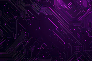 Abstract image of a circuit board with glowing lines and nodes on a pink gradient background. The intricate network of connections creates a modern, tech-inspired visual. Copy space available