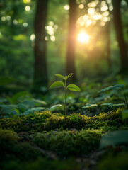 New Life Emerges Amidst the Forest's Serenity