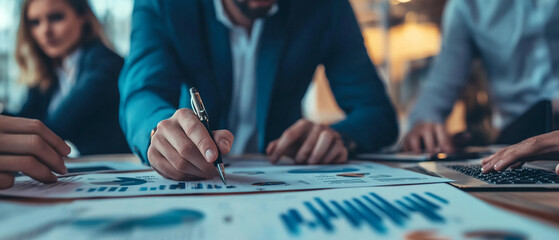 A diverse team of analysts working together on investment strategies. diverse team analysts