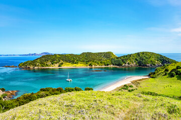 Waewaetorea Island, Bay of Islands, North Island, New Zealand, Oceania.