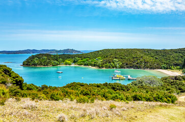 Otehei Bay, Urupukapuka Island, Bay of Islands, North Island, New Zealand, Oceania.