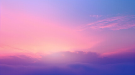 Tranquil Sunrise Over Soft Clouds with Gradient Sky in Pastel Colors Perfect for Calm Atmosphere and Nature Themes