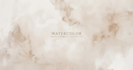 Abstract horizontal watercolor background. Hand drawn vector texture. Brush stroked painting pastel color watercolour