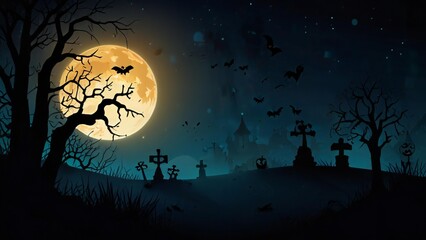 Fototapeta premium halloween background with pumpkin