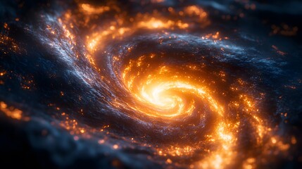 Obraz premium Abstract design with spiraling lines and a central glowing point, symbolizing hope and advancements in diabetes research.