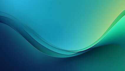 Obraz premium Abstrakte Design Vorlage Hintergrund Grafik Präsentation Webseite Flyer Farbig - Farbverlauf von Blau zu grün - Wellen 