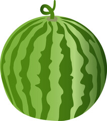 Juicy Watermelon, Fresh Summer Fruit Decor. Organic Delicious Berry Illustration. Vegan Design Sticker. Healthy and Refreshing Snack Icon.