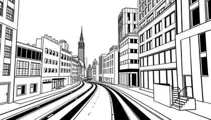 Drawing building art sketch 12
