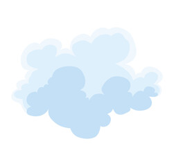 Cloud icon. Abstract white cloudscape icon symbol. Shapes in flat style. Vector cloudy design element