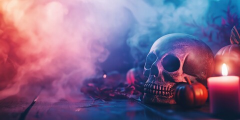 Naklejka premium Witch in a Spooky Halloween Forest created by ai