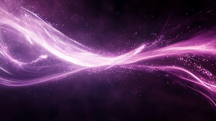 Fototapeta premium Violet Visions: Hyper-Realistic Chrome Streaks on Dark Background