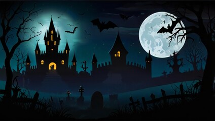 Fototapeta premium halloween night background