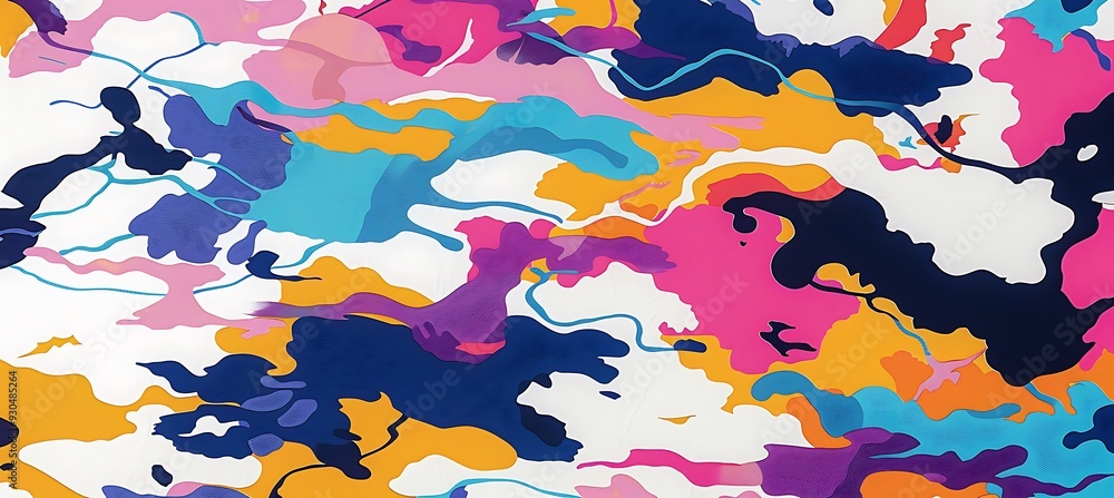 Poster abstract colorful background with splashes