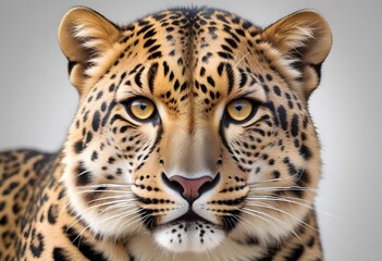 Obraz premium Portrait of Tiger Against Light Background