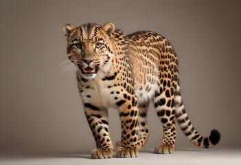 Naklejka premium Portrait of Tiger Against Light Background