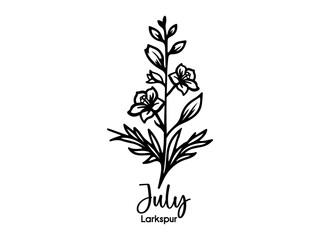 Birth Month Flowers design 