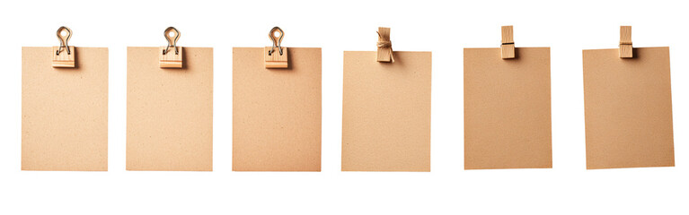 Set of Clear Notice Board Isolated on Transparent Background for Message Displaying and Reminders