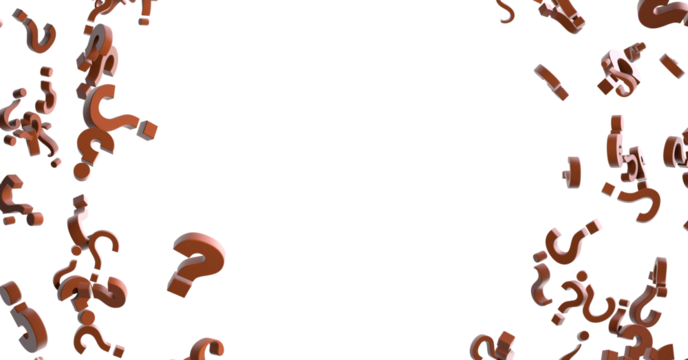 Question marks Quiz doubt survey faq public poll.