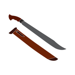  machete and scabbard icon design
