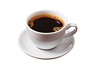 a cup of coffee on a saucer