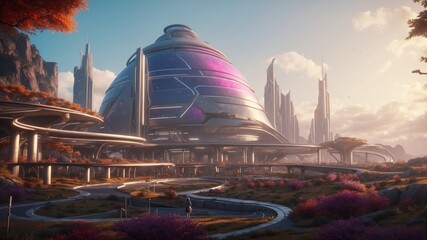 Obraz premium Beautiful game art modern buildings