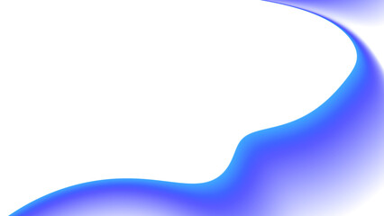 Blurred transparent gradient background. Elegant blue wavy line on Transparent png overlay background