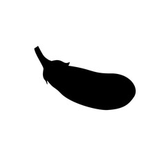 Eggplant silhouette vector