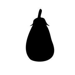 Eggplant silhouette vector