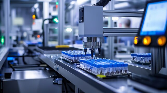 Advanced laboratory automation with precision robotics and automated workflows for efficient sample handling and processing.