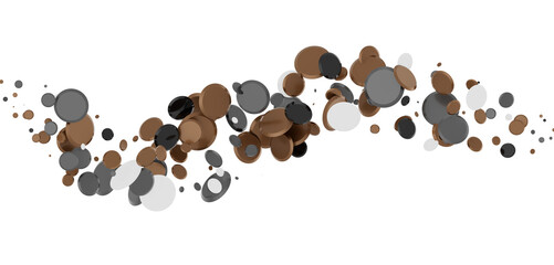 Confetti, paper triangle on the floor, fancy, colorful, celebration party