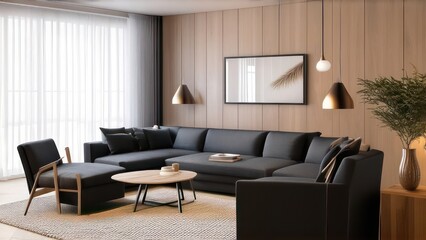 living room in scandinavian style