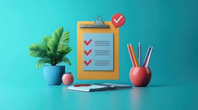 clear layout featuring a check mark for completed tasks and an error mark for issues, with ample space provided for adding task details or corrective actions