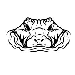 Peeking Alligator | Alligator | Peeking Animal | Peek a Boo | Alligator Head | Zoo Animal | Large Reptile | Wild Animal | Original Illustration | Vector and Clipart | Cutfile and Stencil