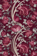 Seamless Background With Roses