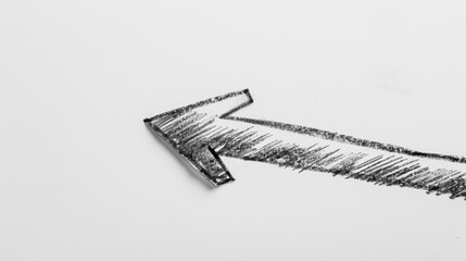 A simple hand-drawn arrow on a whiteboard, symbolizing a point or direction in a presentation