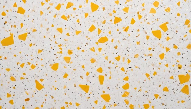 White and yellow Terrazzo texture