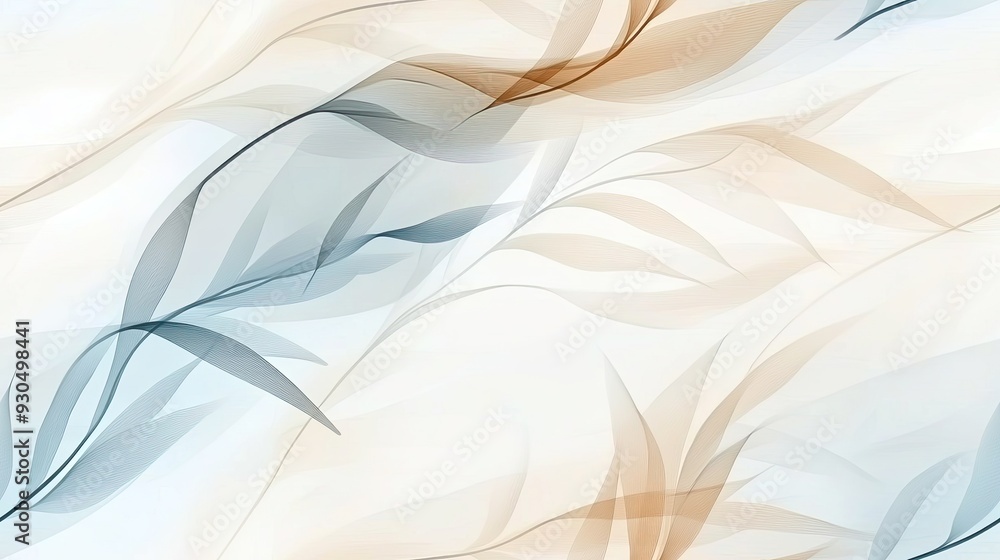 Poster a serene blend of pastel colors forms a soft abstract design with gentle curves, creating a tranquil