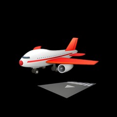 Fototapeta premium Airplane Landing Emoji 