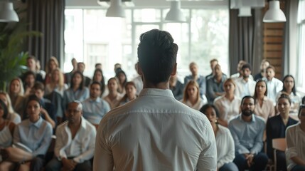 Obraz premium Employees_attending_corporate_business_training