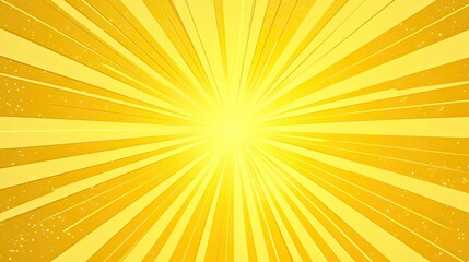 Yellow abstract background with light of sunburst. yellow starburst with halftone. sun ray retro background with flash