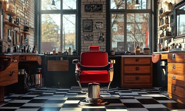 Vintage Barbershop Interior